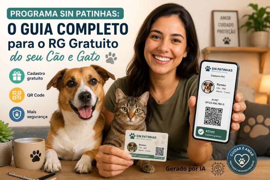 Programa SIN PATINHAS: O Guia Completo para o RG Gratuito do seu Cão e Gato