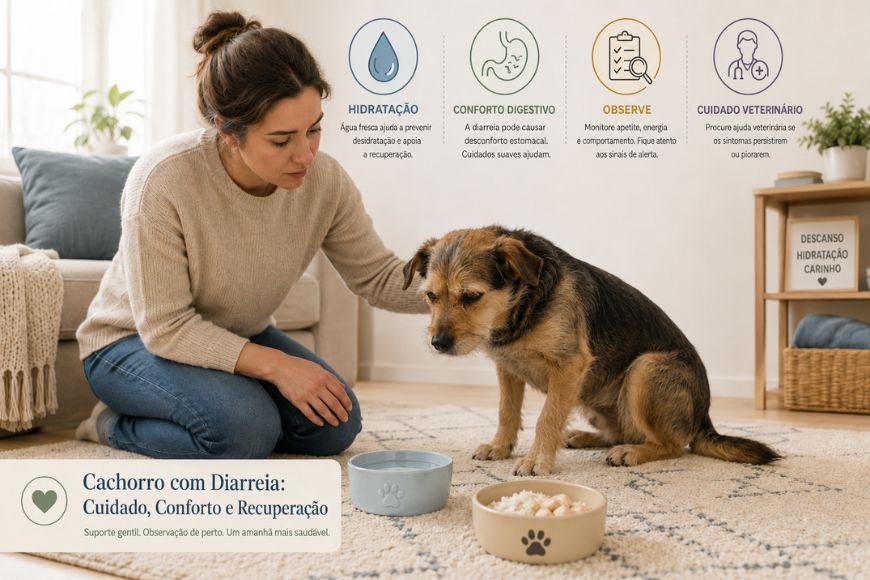 Cachorro com Diarreia: O Que Fazer, Quando se Preocupar e Como Ajudar com Segurança