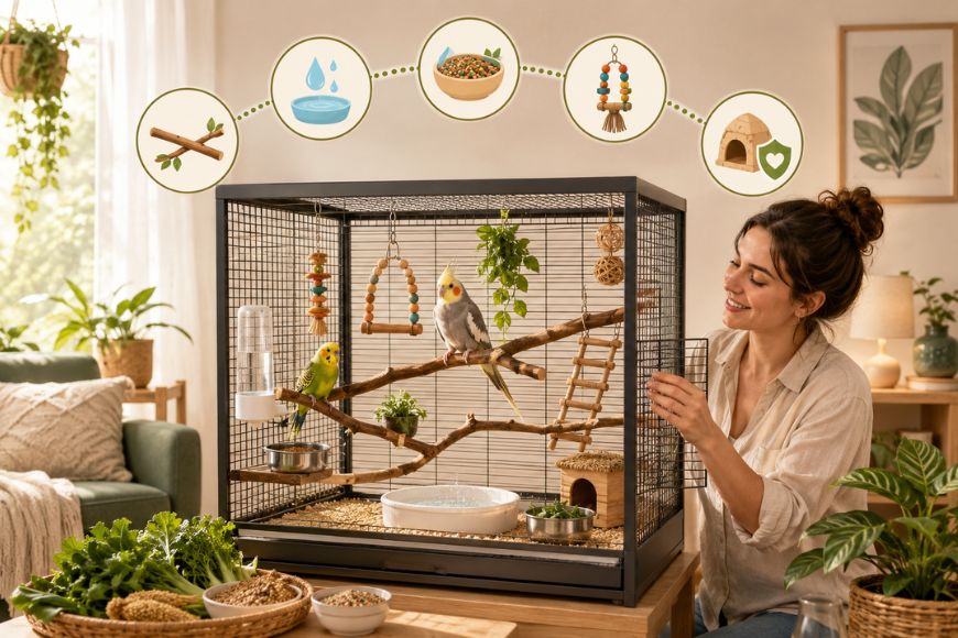 Alimentação saudável para aves domésticas